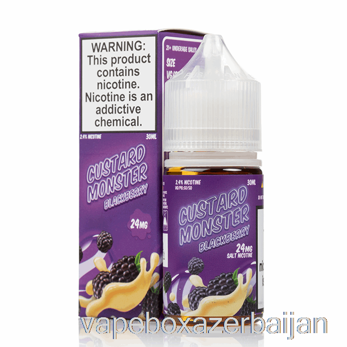 Vape Baku Blackberry - Custard Monster Salts - 30mL 24mg